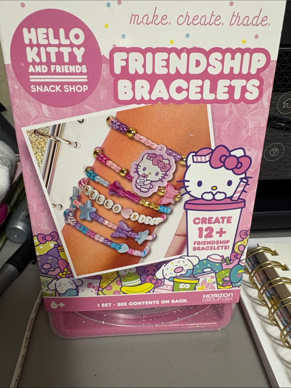 Sanrio Hello Kitty Friendship Bracelets Kit - Pink, Purple, Blue Accents